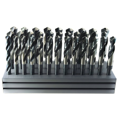 Drillco 32PC S&D "FLAT" STAND SET 1/2-1" BY 64TH W/Drill 1000F32